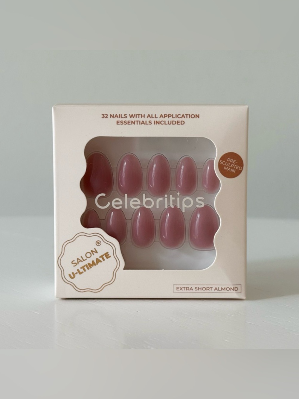 Celebritips Press-On Nails 🩷 Misty Rose in Extra Short Almond